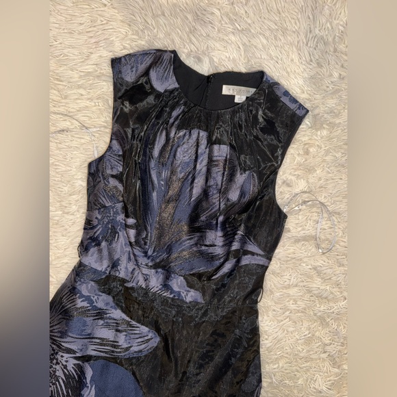 NWOT Kay Unger Beatrix Belted Floral High-Low Cocktail Dress sz 2 - Picture 3 of 6